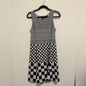 Women’s small funky, checkered pattern dress
